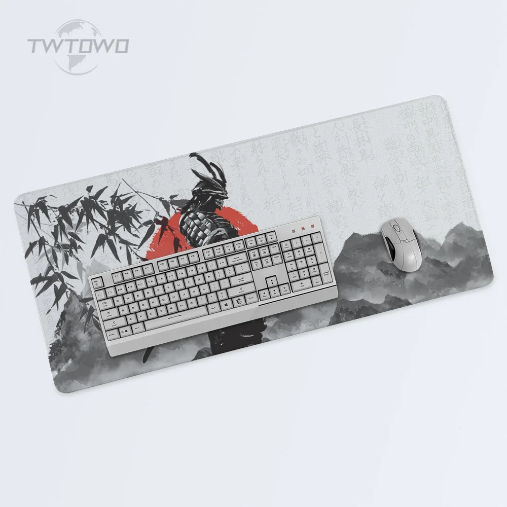 Mouse Pad Gaming Japanese Samurai XL Custom Computer Mousepad XXL Mouse Mat keyboard pad Non-Slip Table Mat Desktop Mouse Pad