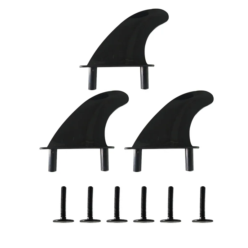 

Плавники для серфинга UPSURF, двойные плавники с креплением Double Tabs, мягкие, черные, три плавника, высокое качество