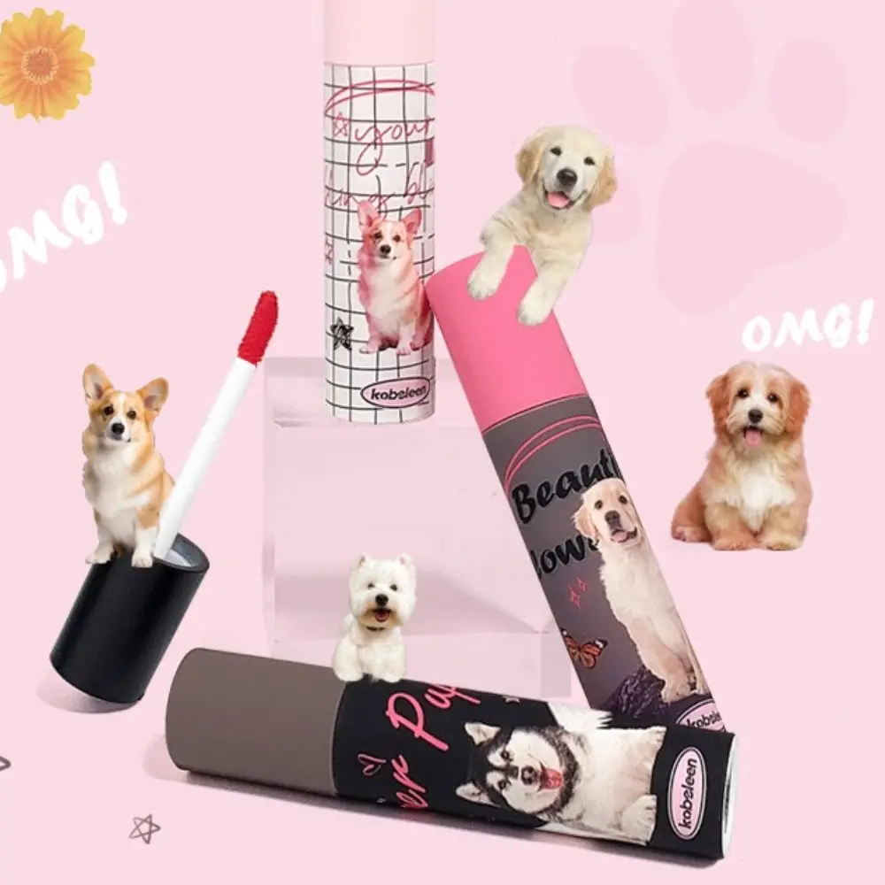 Doce blush cão batom fosco compõem beleza veludo lábio esmalte de longa duração bonito lábio pasta compõem