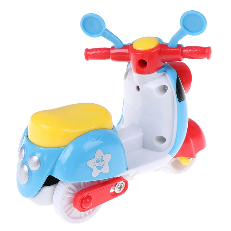 Mini moto en plastique moulé sous pression pour enfants, modèle d'inertie, côtes arrière, jouet mignon