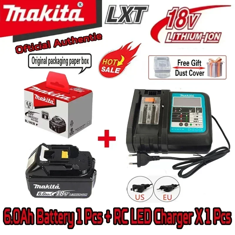 ? ? Originele Makita 18v Batterij Bl1850b BL1850 Bl1860 Bl1860 Bl1830 Bl1815 Bl1840 LXT400 6.0Ah voor Makita 18V power tool Batterij
