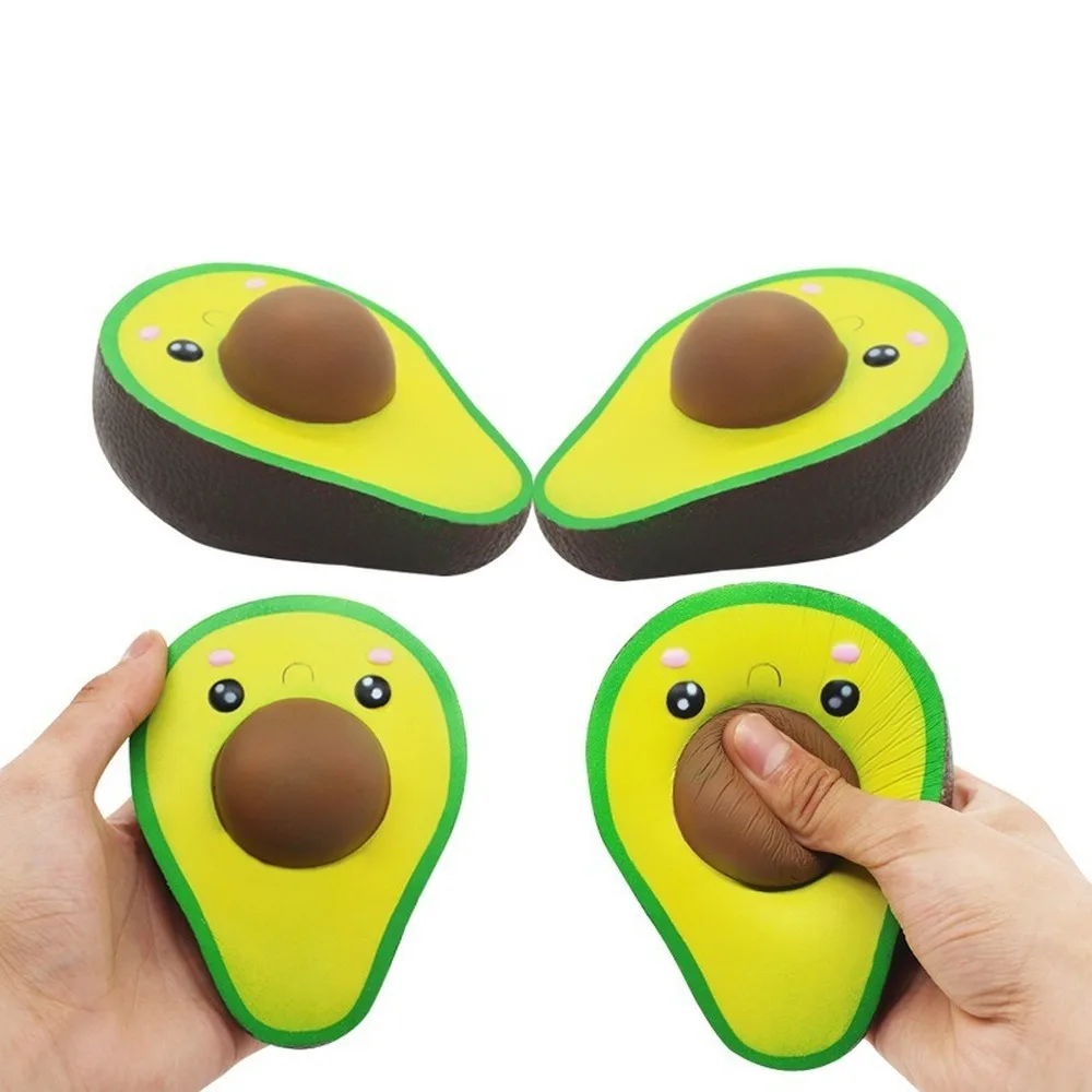 Kawaii Avocado Diy Antistress Squishy Toys Simulated Fruit Series Slow Rising Stress Relief Funny Toy for Adults Baby Xmas Gift