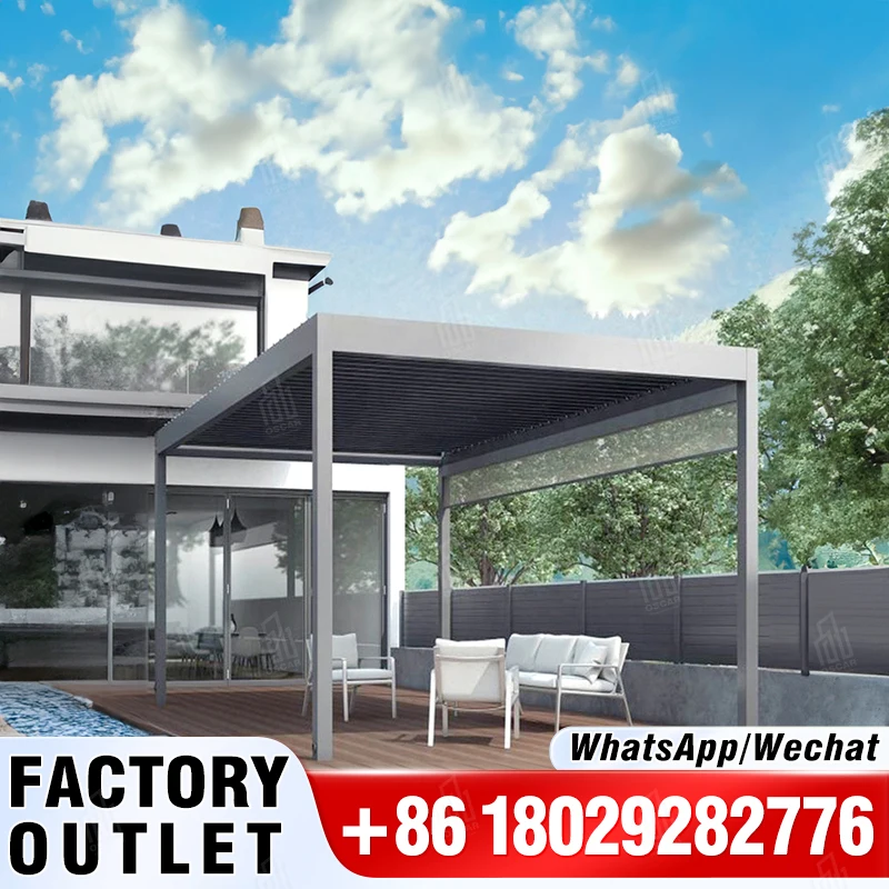 

customized pergola design veranda sunroom aluminium louvre bioclimatic pergola outdoor pergola