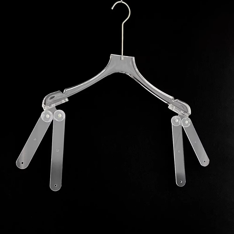Acrylic Clothing Hanger Adjustable Display Stand for Clothing Store Garment Rack, Stylish Clear Acrylic Support Rack