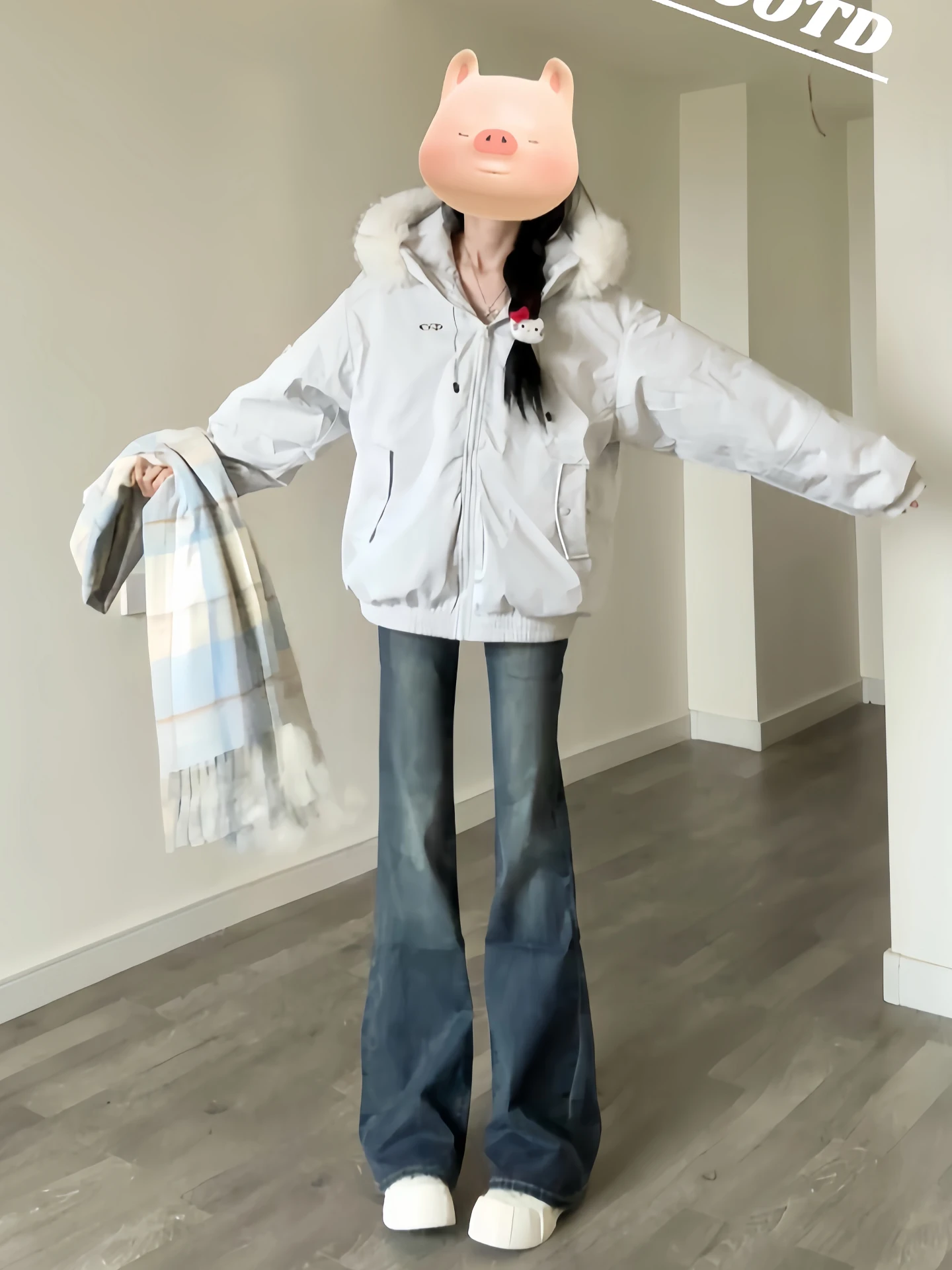 

Женская пуховая хлопковая куртка 2025, новинка Sle Thiened, студенческая парка, хлопковое пальто небольшого размера, очень милая зимняя верхняя одежда