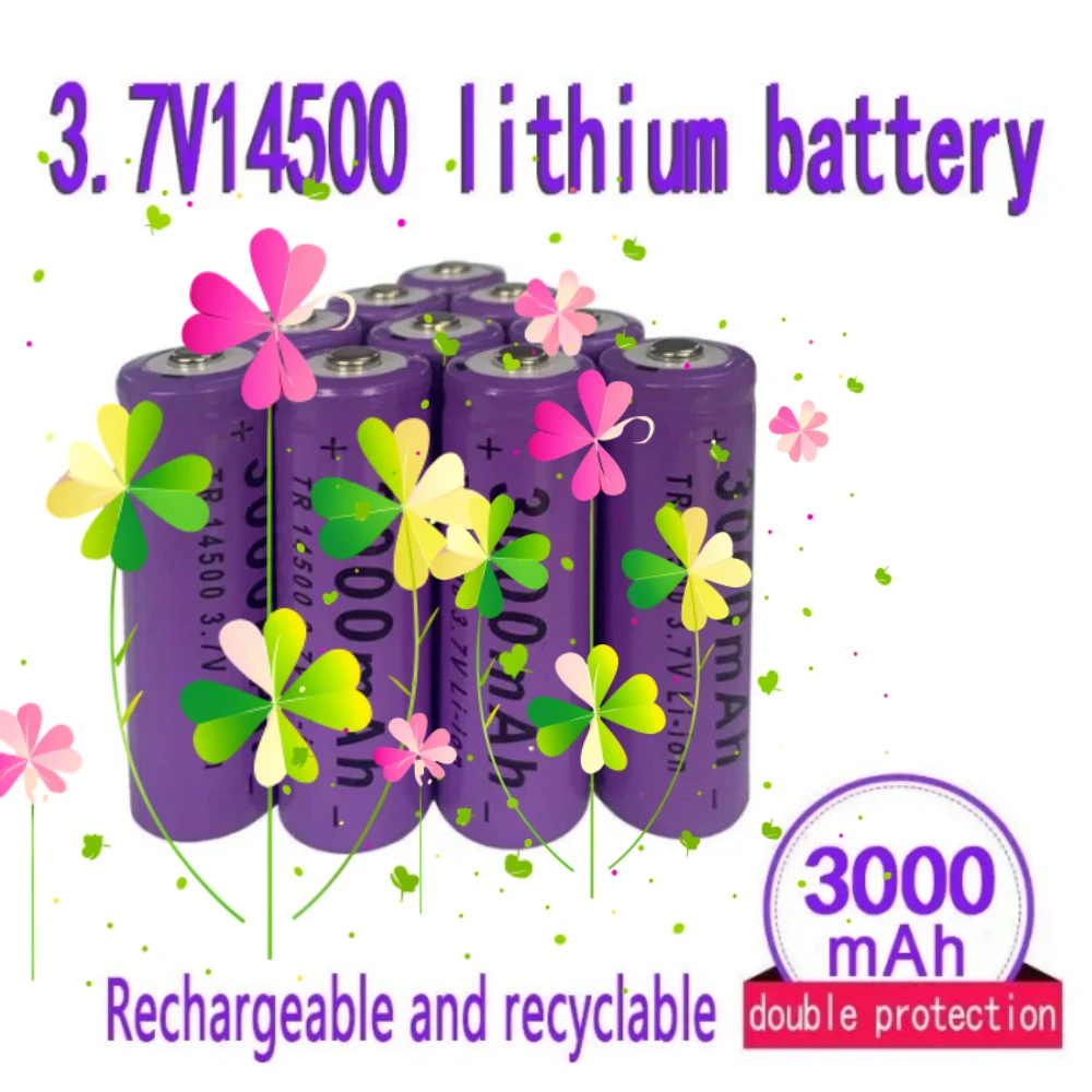 

14500 rechargeable lithium-ion battery 3000mAH AA 3.7V , replacement battery, used for radios, microphones, Electric toys, etc
