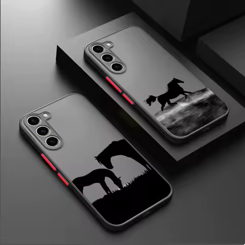 Horse Case For Samsung Galaxy S24 S23 S21 S22 S21 FE Note 20 Ultra A04 A04E A05 A73 A53 A33 A23 Plus Protective Cover Funda