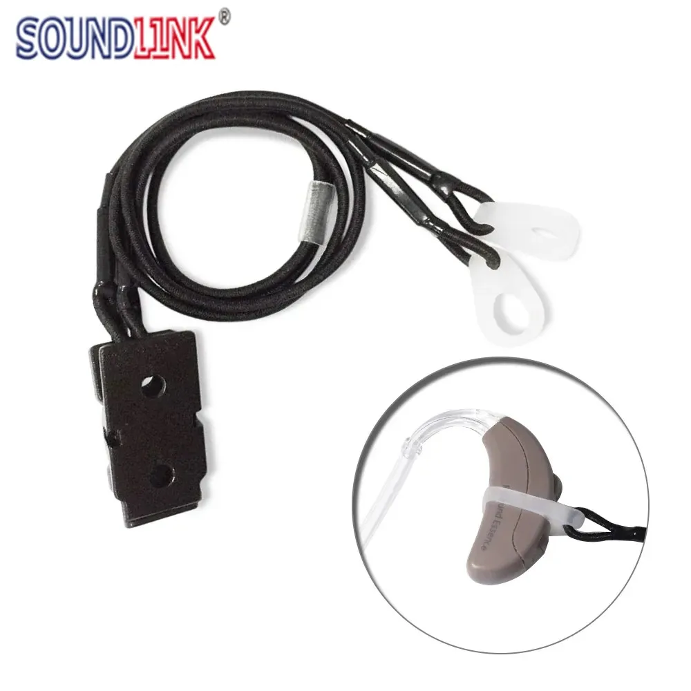 Soundlink BTE Hearing Aid Clip Protector Holder Portable Hang Rope Binaural Corded Lanyard Clip