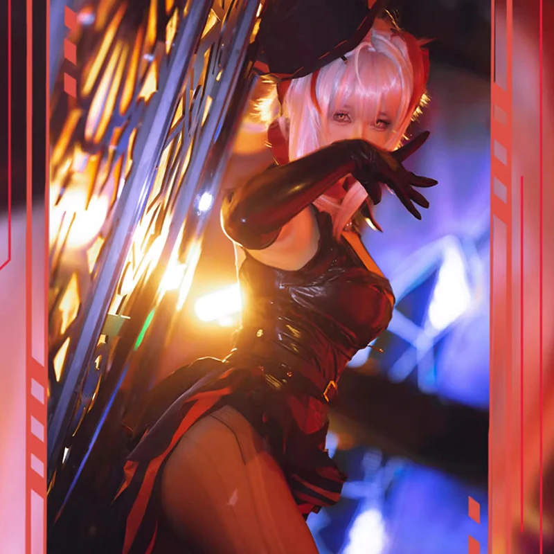 Arknights Wanted W Cosplay Costume Arknights W AMBIENCE SYNESTHESIA Cosplay Horns Women Halloween Roleplay Outfit Woman costumes