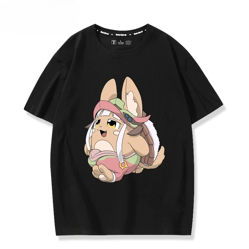 Anime Made in Abyss Cartoon Print Oversized T Shirt Women Men Nanachi Riko Bondrewd‌ Reg‌ Cosplay Short Sleeve Graphic Tees