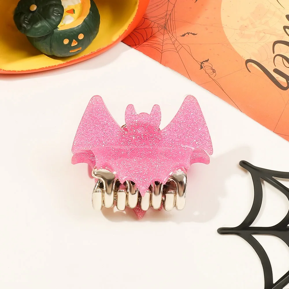 

Gift Y2K Halloween Bat Hair Claw Alloy Headdress Shiny Acrylic Shark Clip Gothic Style Dazzling Colors Bat Wings Hair Claw Women