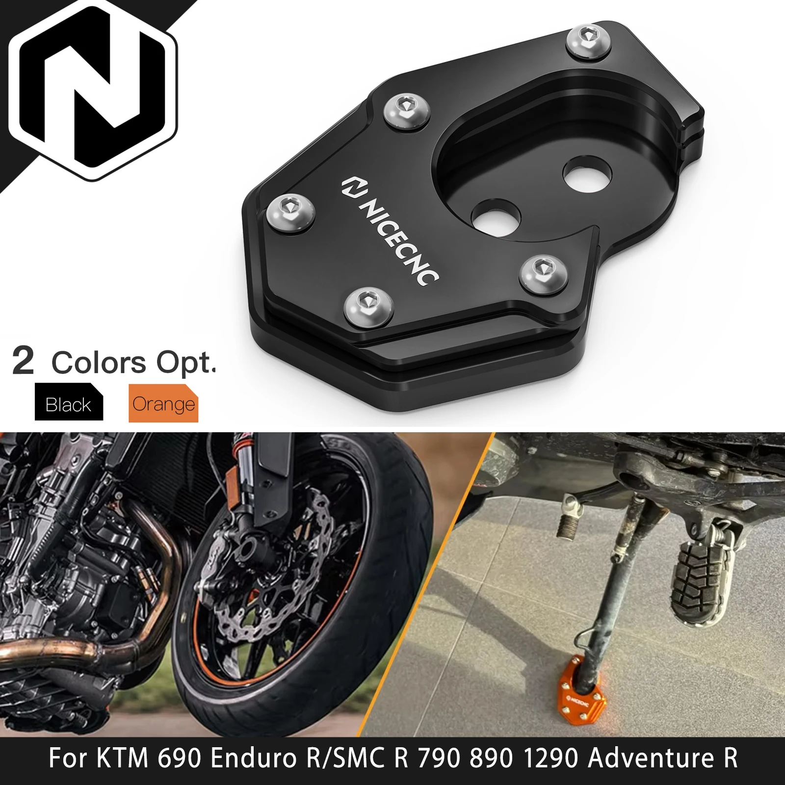 

For KTM 690 Enduro R/SMC R 19-23 790 890 Adventure /R 1290 Adventure R Side Stand Kickstand Footstand Enlarger For Husqvarna 701