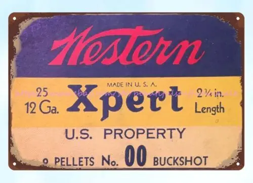 wall decor Western Xpert & Super-X ammo hunting metal tin sign