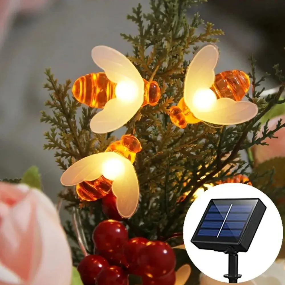 LED سلسلة ضوء الشمس لطيف العسل النحل اكليل جارلاند لحفل الزفاف في الهواء الطلق شجرة عيد الميلاد غرفة حديقة عطلة الديكور