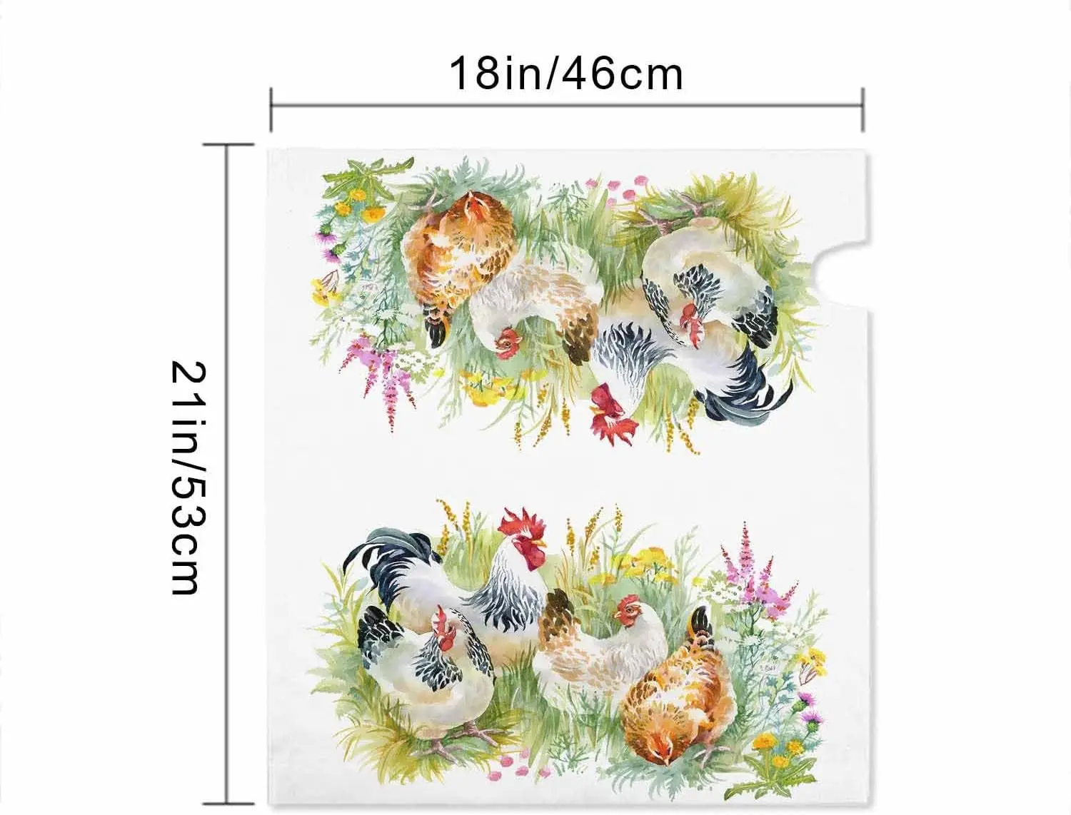 Magnetic Mailbox Cover Hens and Rooster in Floral Grass Post Box Cover Wrapped Mailbox Covers Anti-UV and Durable for Garden