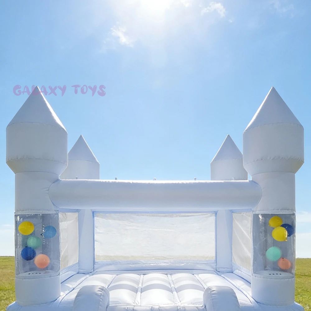 Будиночок для детей 5–12 лет, шезлонг с воздуходувкой для заднего двора/в помещении, детский праздничный надувной дом с горкой
