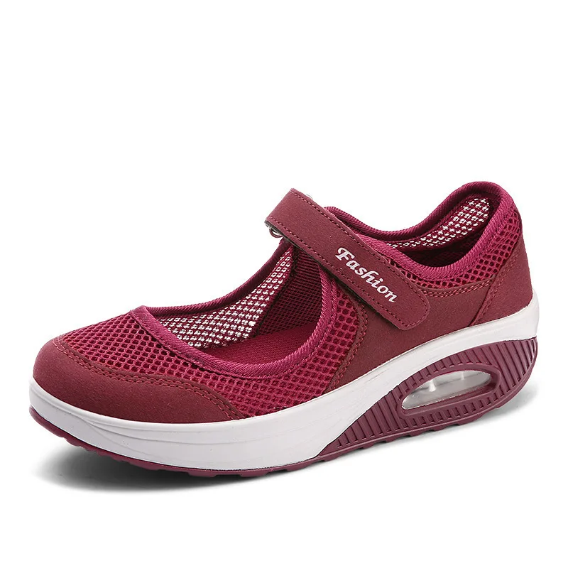 2023 tênis de corrida moda feminina malha respirável casual cunha plataforma caminhadas sapatos femininos tenis feminino zapatillas mujer
