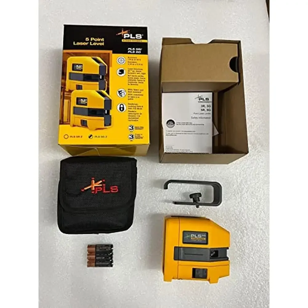 Red Laser Level with 5-Point Alignment and IP54 Protection by Pacific Laser Systems