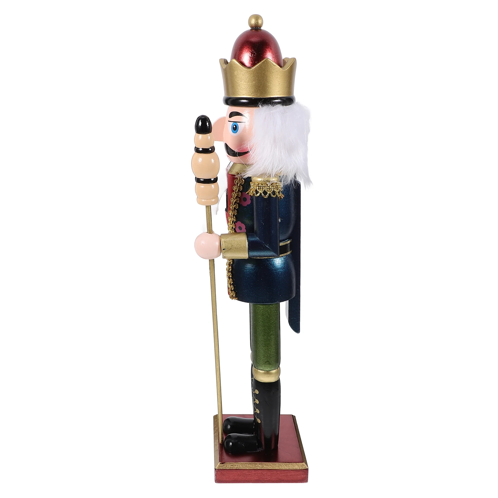 

Wooden Nutcracker Statue 38cm Xmas Nutcracker Soldier Decor Ornament Small Figures Holiday Mantel Shelf Display Home Decor