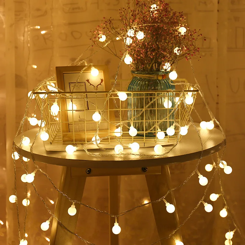 

LED Globe String Lights Battery Operated Ball Fairy Light for Garden Home Christmas Wedding Party Camping Atmosphere Decorations