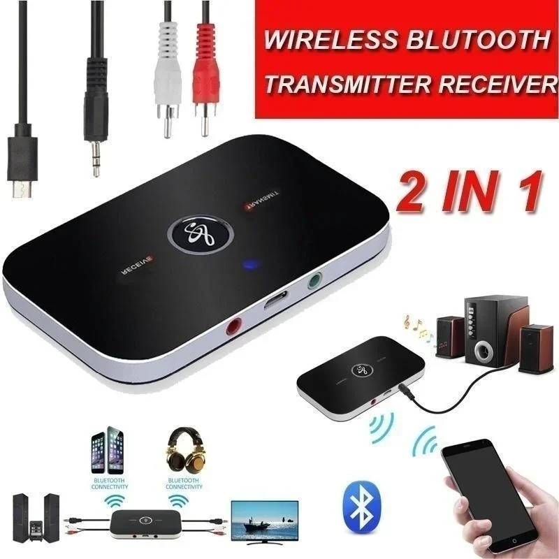 2 في 1 بلوتوث 4.1 جهاز ريسيفر استقبال وإرسال الصوت مشغل الصوت المحمول Aux 3.5 مللي متر محول آلة متكاملة للهاتف المحمول التلفزيون