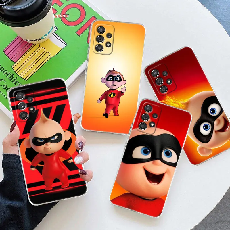 The Incredibles Cute For Samsung Galaxy A55 Case A54 A52 A53 5G Coque A15 A14 A13 A21S A23 A34 A35 A33 A72 A51 Clear Phone Cover