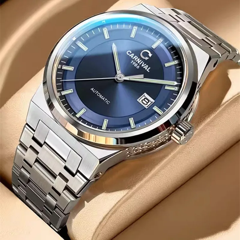 Montre CARNIVAL Mechanical Military Watches for Man Brand Luxury Automatic NH35 Movement Wrist Watch 50M Waterproof Reloj Hombre