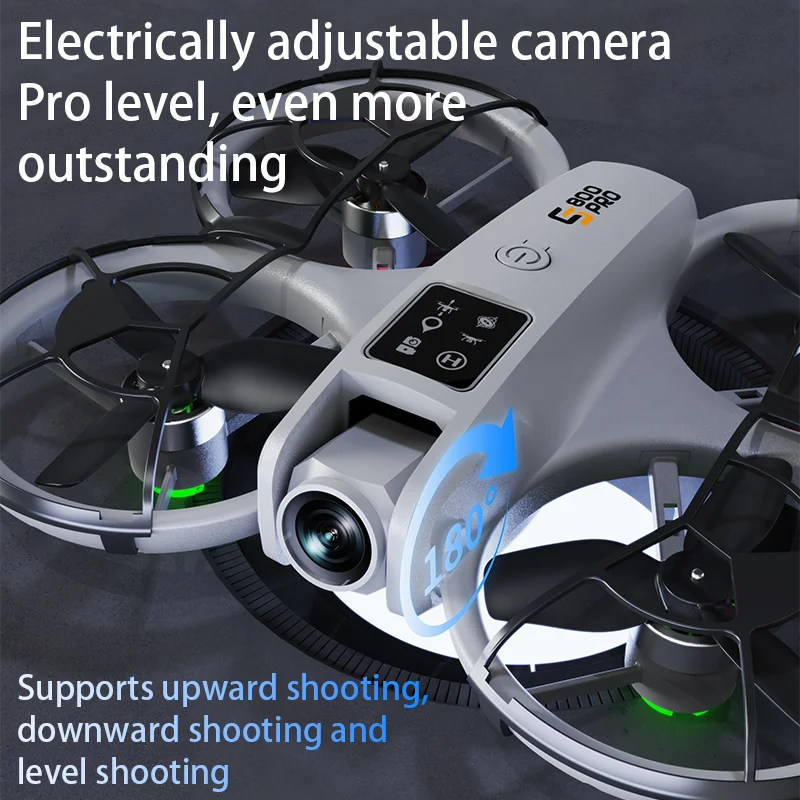 New ES800Pro Drone WIFI GPS 8K Professional HD 360° Dual Cameras Cool light QuickShot Brushless Motor Foldable RC Quadcopter Toy