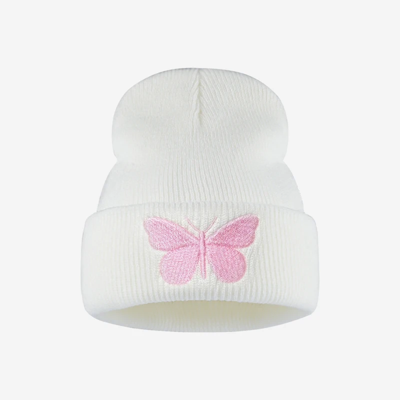 Cute Butterfly Embroidered Knit Hat for Girls Ages 1–3—Soft and Warm Children’s Hat,Perfect for Park Outings  as a Birthday Gift - view 4
