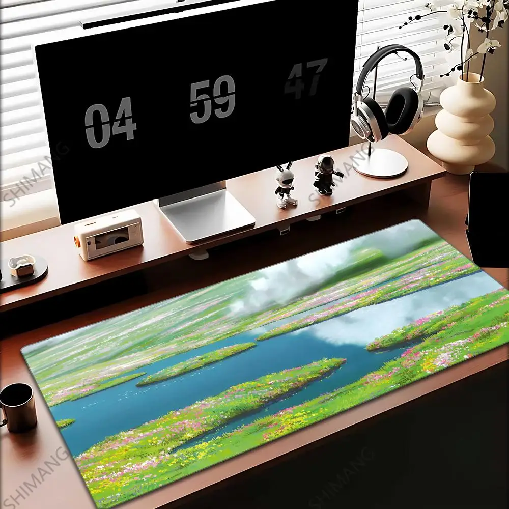 Podkładka pod mysz Anime Street Kawaii Podkładka pod mysz Akcesoria do gier na laptopa Podkładka pod klawiaturę PC H-Howls Moving C-Castle Podkładka pod mysz dla graczy na biurko — zdjęcie produktu 3