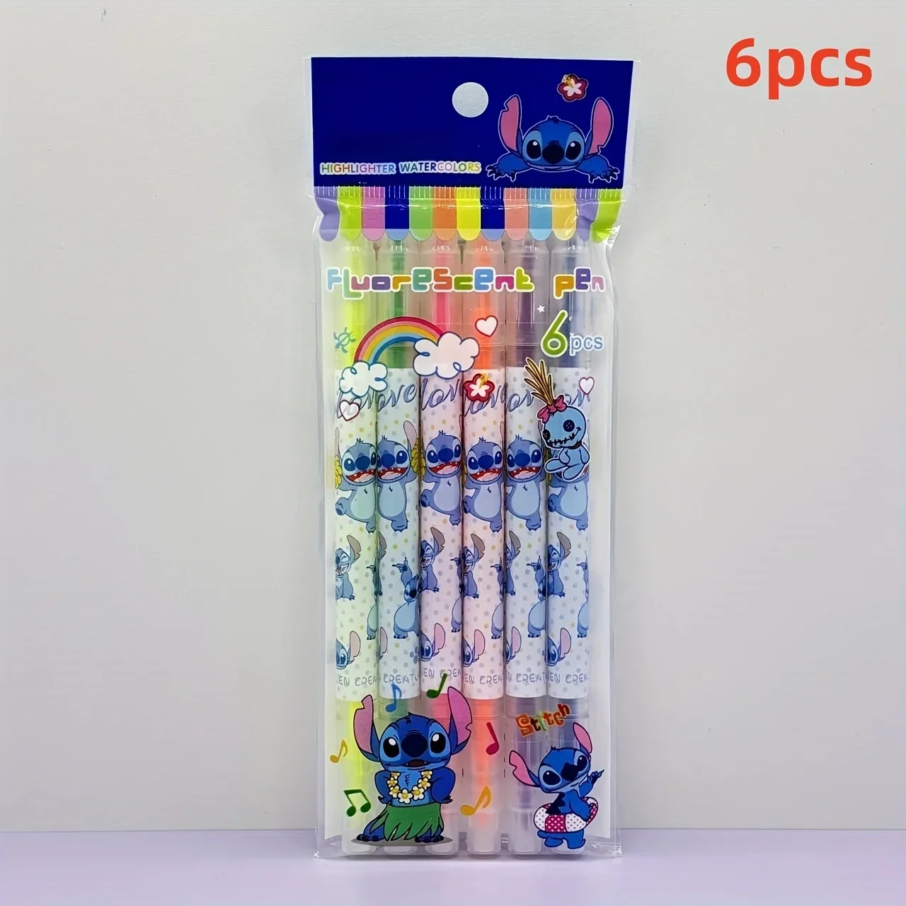 6pcs Stitch Marker Set with Stitch-Themed Capsule Cases & Labeled Tips - Medium Tip Paint Markers Suitable for Drawing
