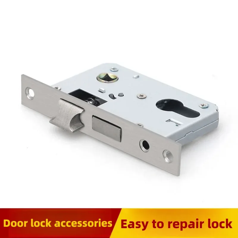 High Security Anti-Theft Door Lock Cylinder Body for Wooden Doors Single Tongue Mute Home Lock with Heavy Spring