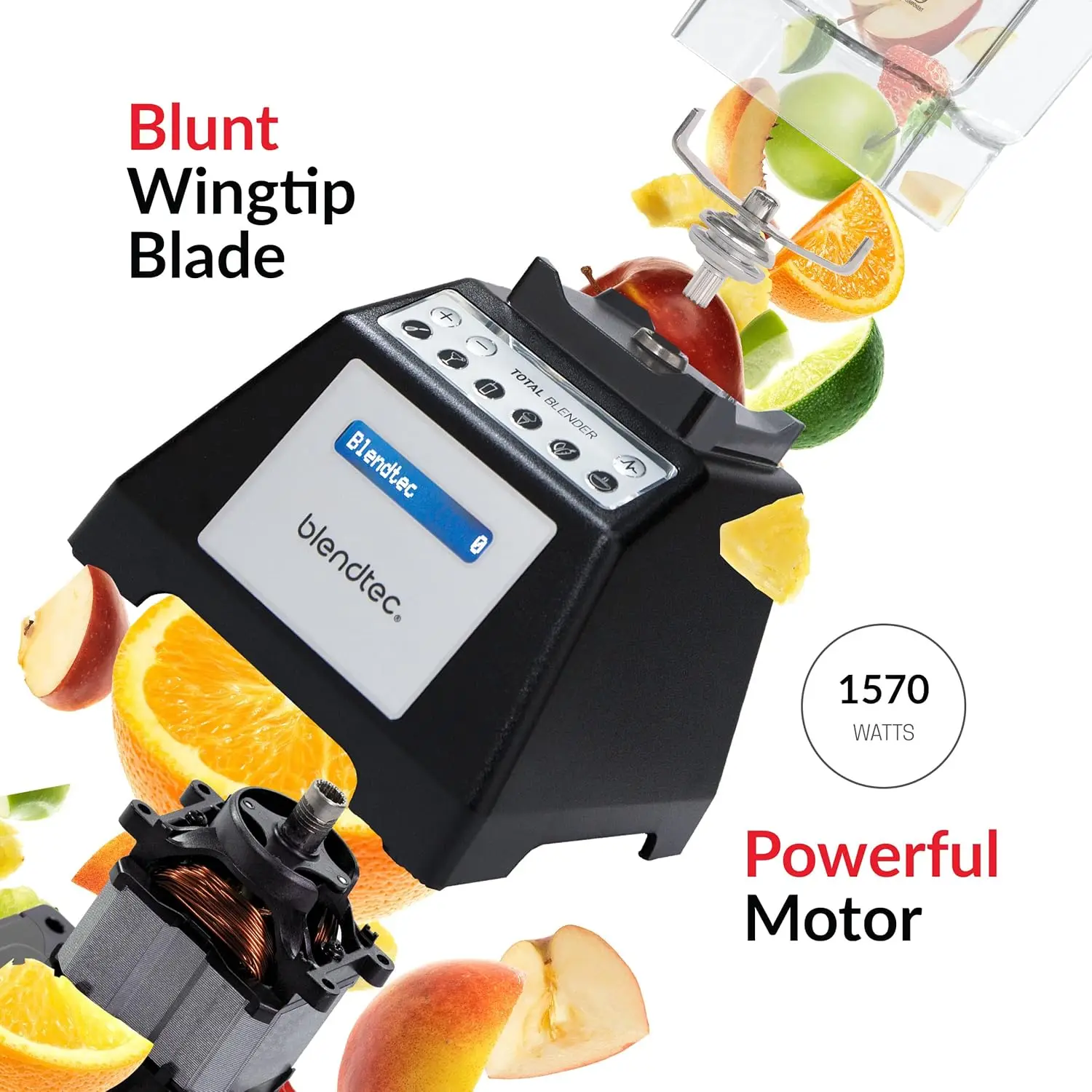 Blendtec Total Classic Original Blender - WildSide+ Jar (90 oz) - Professional-Grade Power - 6 Pre-programmed Cycles