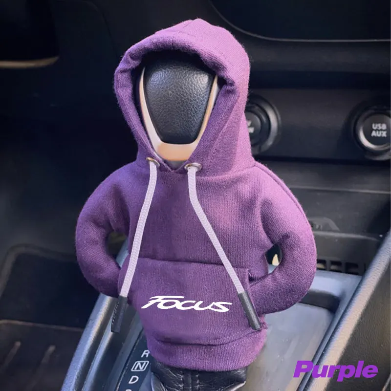 Hoodie Car Gear Shift Knob Cover Manual Handle Change Lever Cover For Ford Focus Mondeo Mustang Fiesta Kuga MK2 Everest Escape
