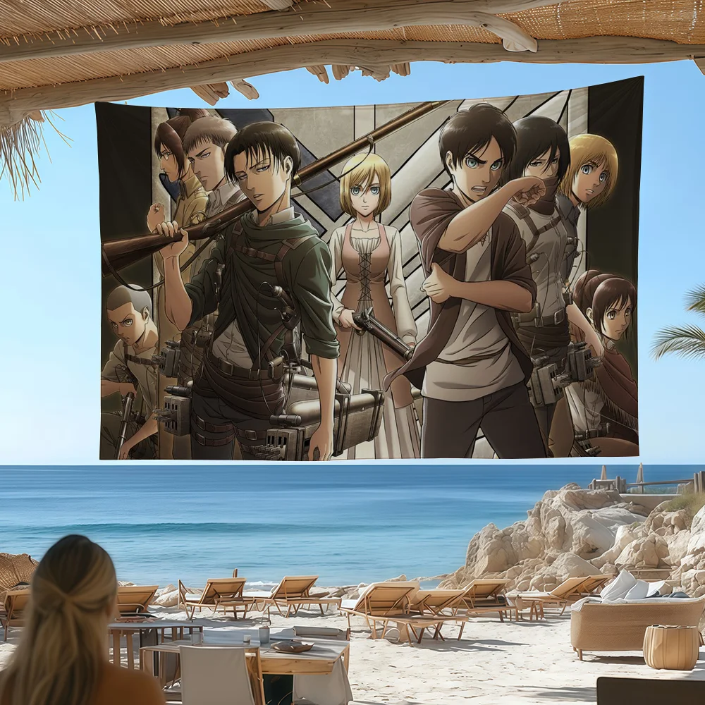 

Anime Attack on Titan flag Custom Camping Garden Decor Party Backdrops Wall Art Family Gifts