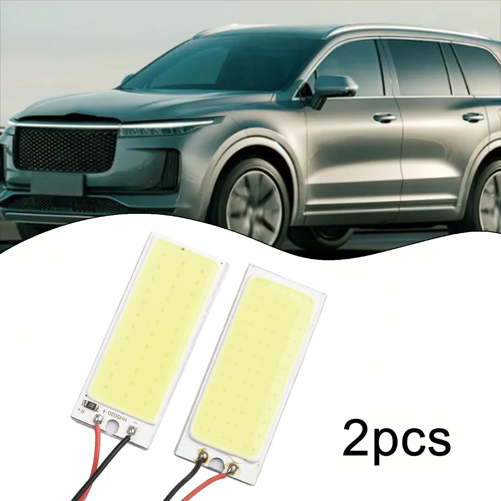 

Panel Lights Panel Lamp COB LED Panels Bright 12V Xenon HID White LED Dome Map Light Bulbs for Car Interior Pack of 2