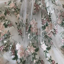 120cm Flower Embroidery Patches Sewing Iron On Applique Patch Lace Fabric Clothing DIY Adhesive Patches For Wedding Dress