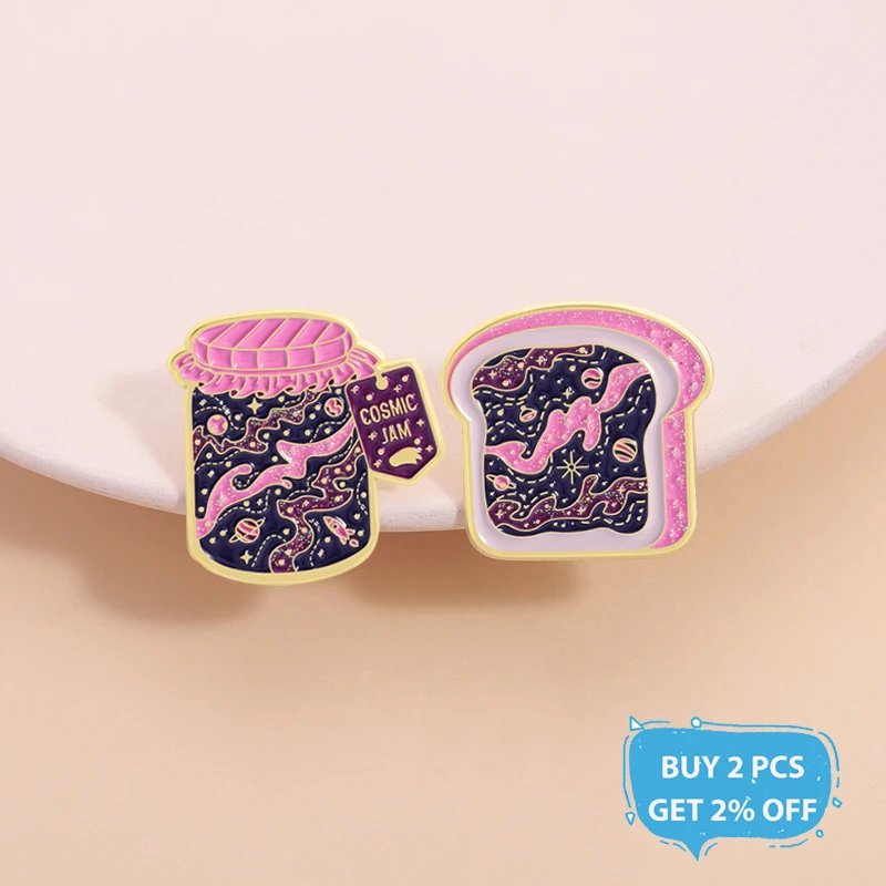 الفضاء نخب غالاكسي المينا دبوس بريق غالاكسي الكونية المربى بروش معدني التلبيب على ظهره شارة الأزياء والمجوهرات والاكسسوارات الهدايا #2