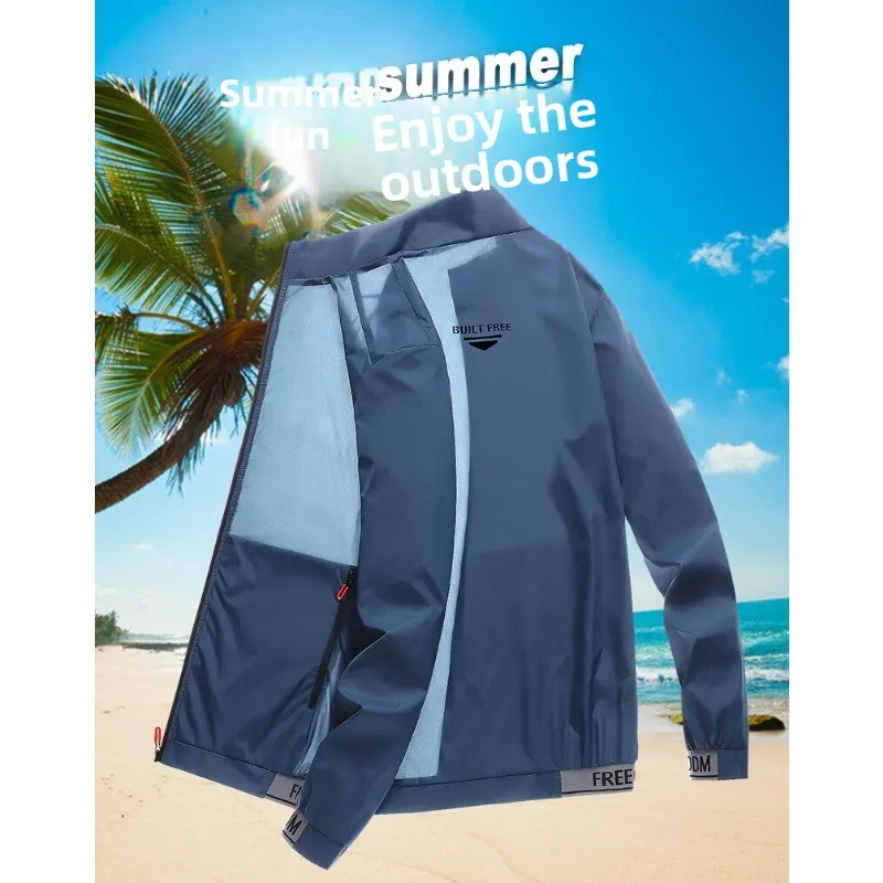 

Men's Outdoor Cycling Sports UV Resistant Casual Jacket Summer Lightweight Breathable Outdoor Trend Versatile Sunscreen Clothing