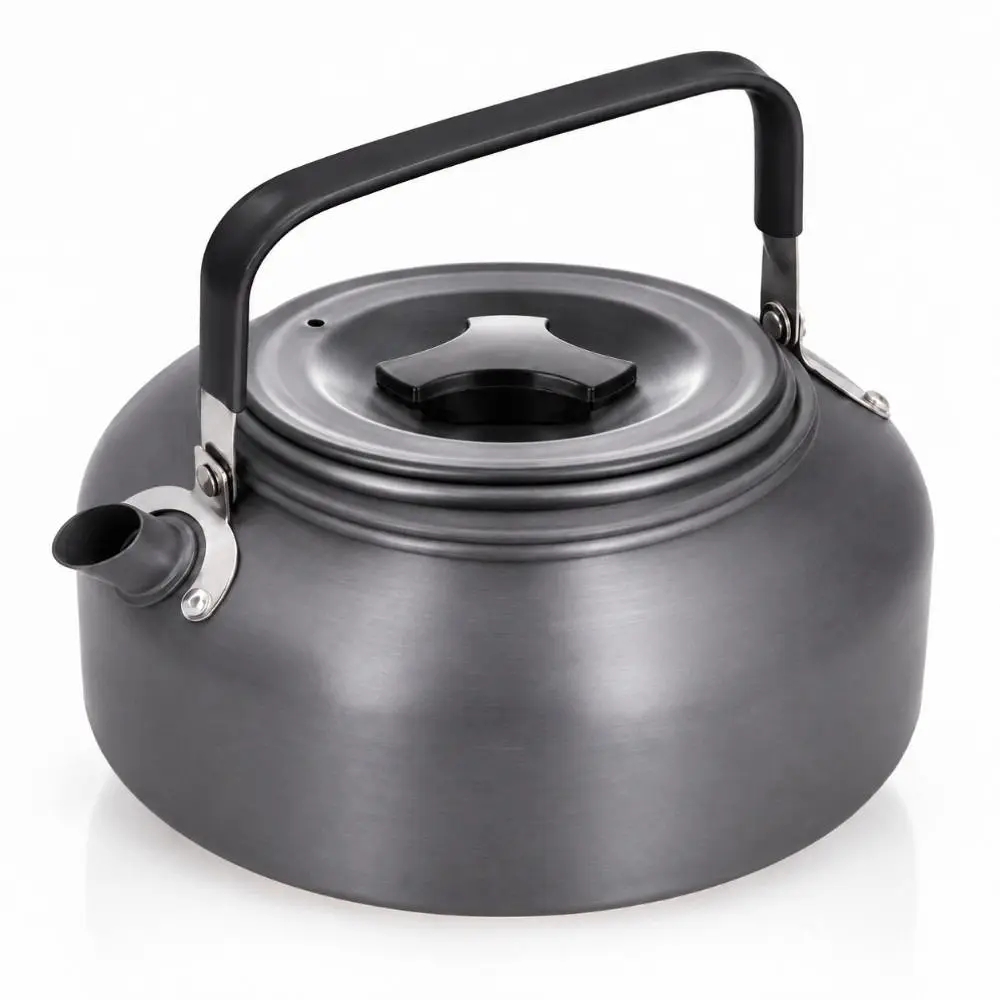 Portable Aluminum Alloy Camping Kettle Folding Handle Compact Coffee Pot Water Boiler Outdoor