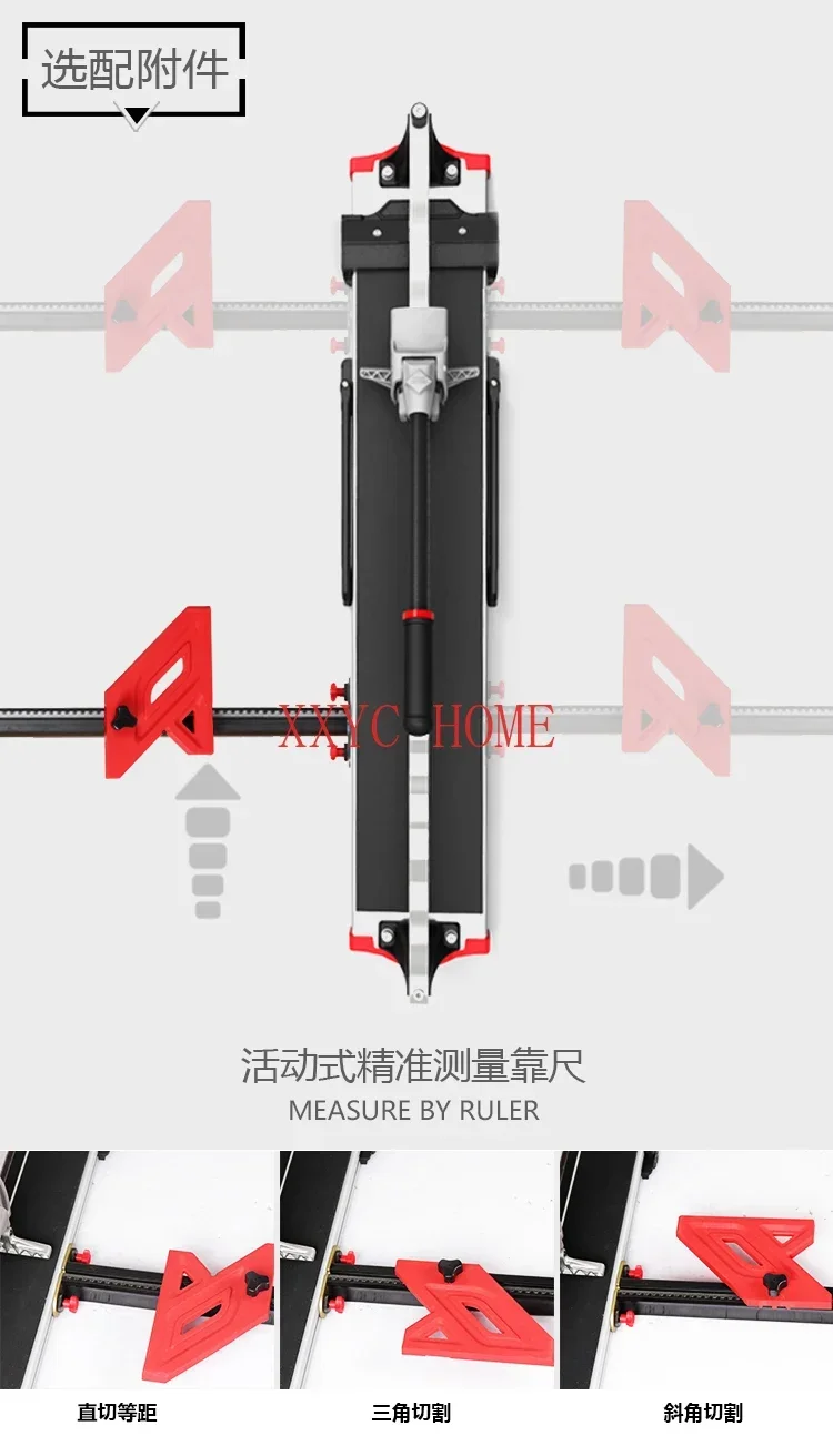 New Type X-one-1200 Enhanced Manual Tile Cutter Floor Tile Ceramic Tile Push Knife High Precision Broach Breaking Force 750kg