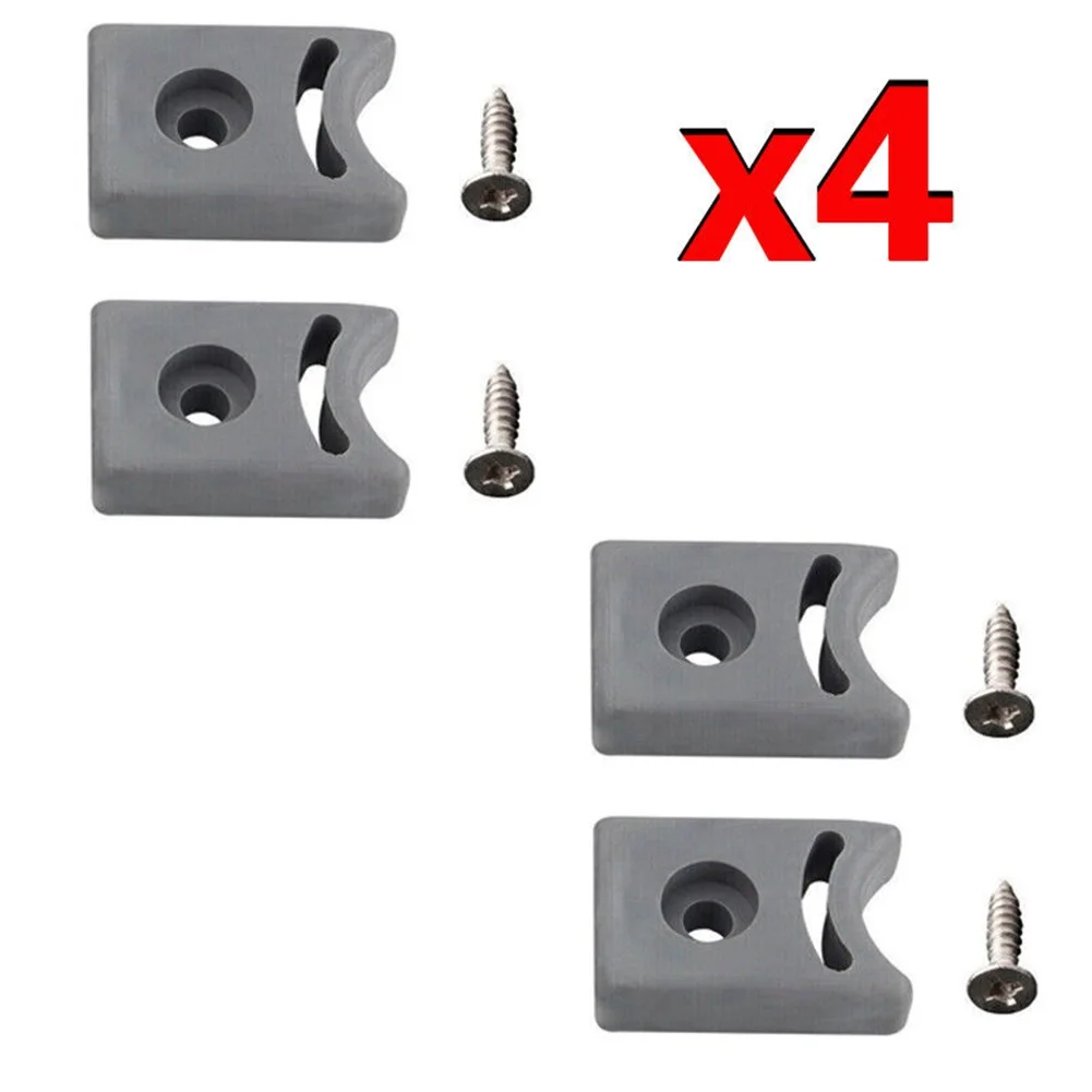 4pcs Shower Room Door Pulley Rubber Stops/Bumpers Top And Bottom Bathroom Shower Room Pulley Accessories