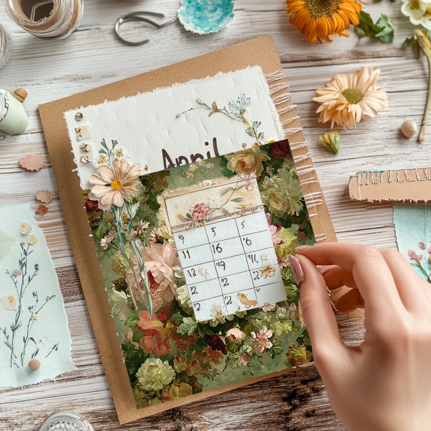 Zestaw papierów vintage do scrapbookingu (36 arkuszy, 15x15 cm): Do junk journalów, planerów, tworzenia kartek i dekoracji DIY