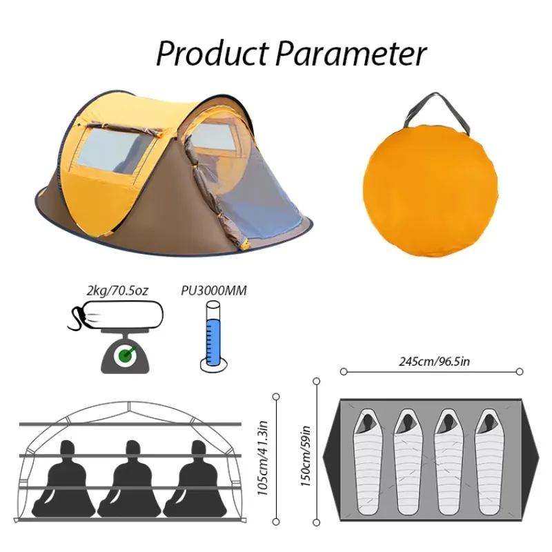

Hot-selling camping tent 1-2 people waterproof outdoor Mustang-style camping tent