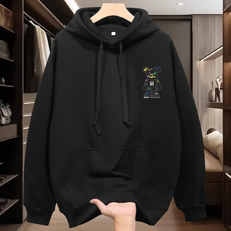 2026 New Design Men's Hooded Sport Shirt - Spring-Autumn Casual Fashionable Loose Fit Cool Couple's Top