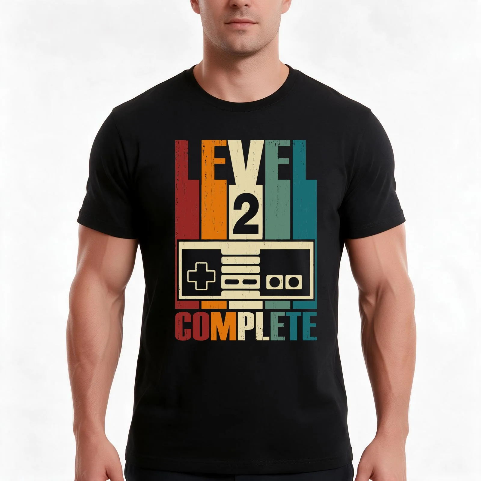 Level 2 Complete - 2nd Wedding Anniversary T-Shirt Summer Casual Cotton Tee Oversized Streetwear Tops Vintage Graphic Print