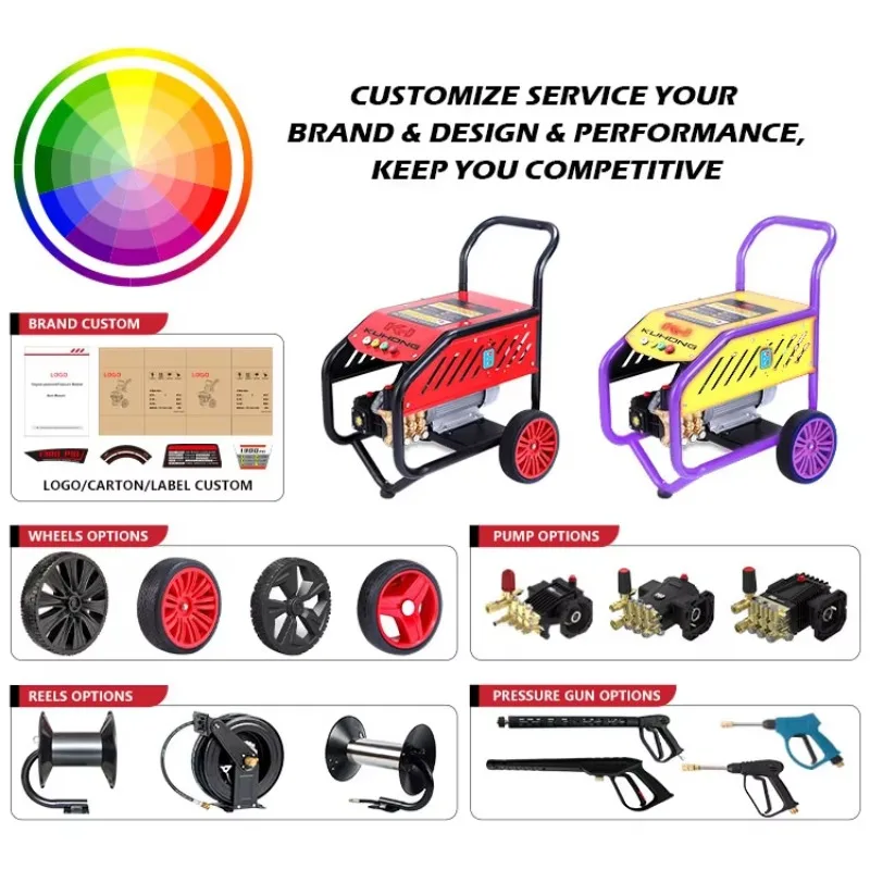 Kuhong Hot Sale Factory Direct 1595psi 1740psi 2465psi 2900psi 3335psi 3480psi Electric Pressure Washer 3915psi