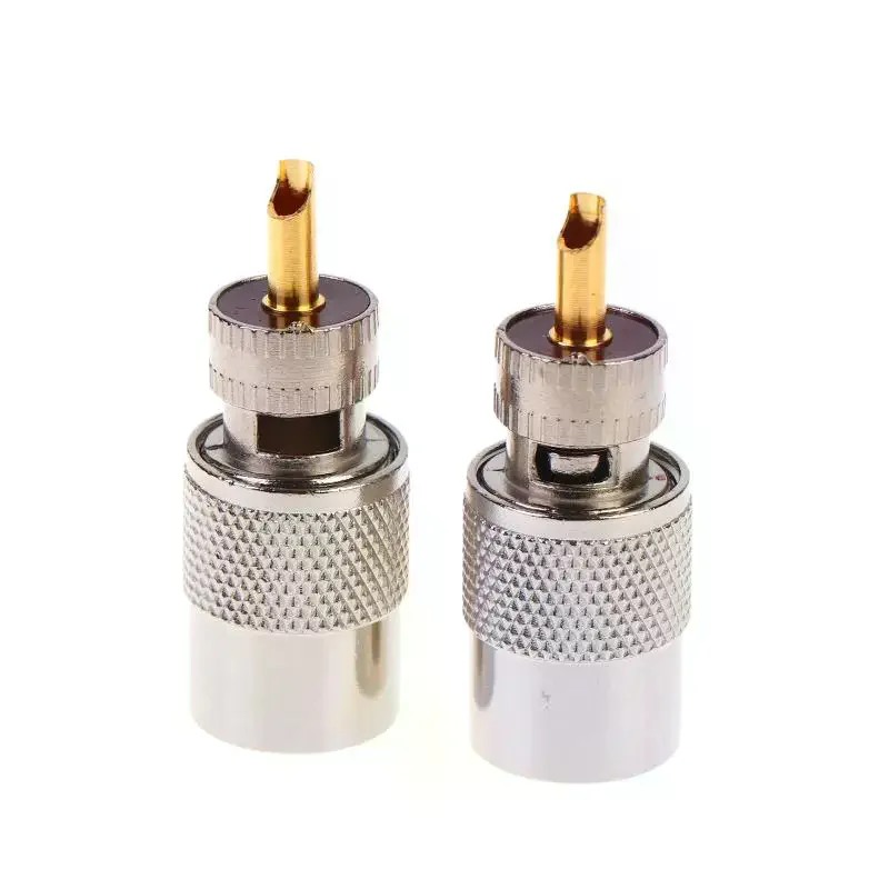 Nickel Plated Brass PL259 Connector Plug With Reducer Ensures Reliable Connections With RG8X RG213 Cables
