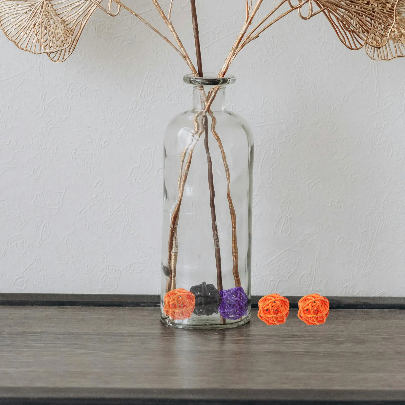 

60Pcs Decorative Rattan Balls Woven Craft DIY Wedding Home Vase Fillers Rustic Decor Rattan Balls DIY Craft Supply