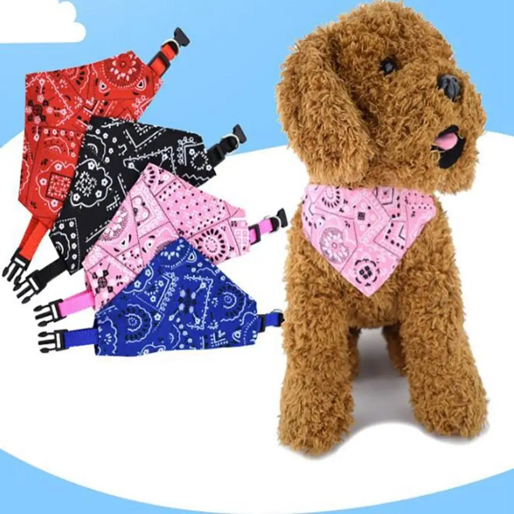 Washable Walking Dog Supplies Adjustable Dog Neckerchief With Collar Cats Scarf Pet Triangle Towel Dogs Bandana Pet Accessories